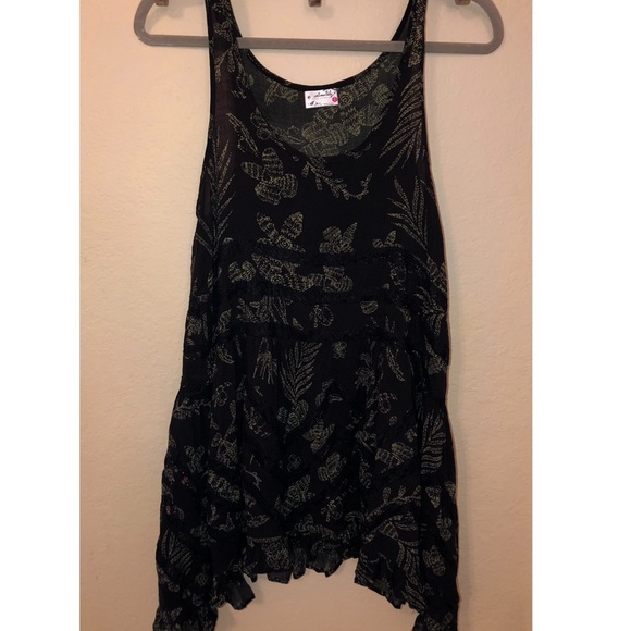 Free People Voile & Lace Trim Trapeze Slip Dress - Picture 1 of 3